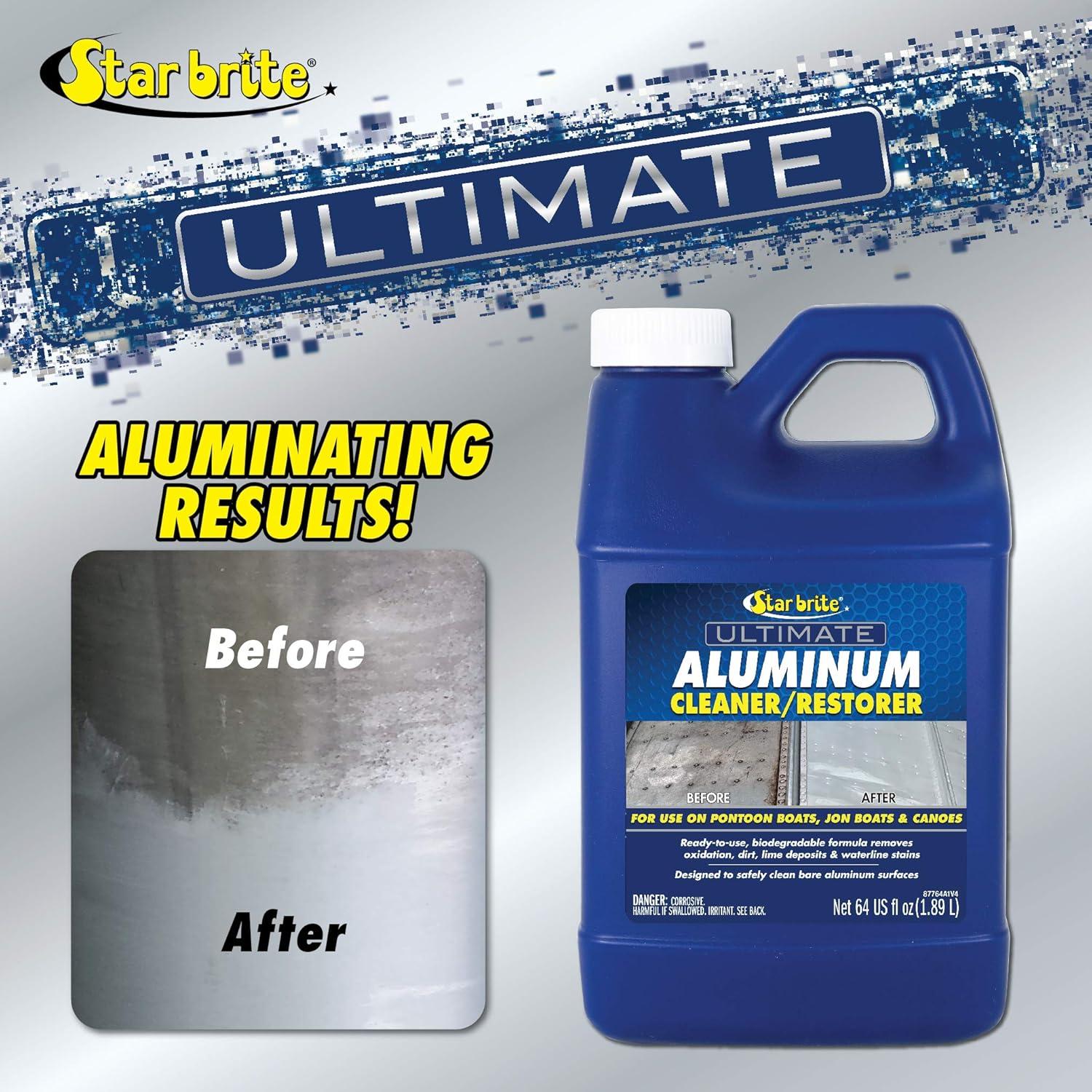 image:imageSTAR BRITE 87764 Ultimate Aluminum Cleaner amp Restorer Safely Clean Pontoon Boats Jon Boats amp Canoes 64 oz64 Oz No Sprayer
