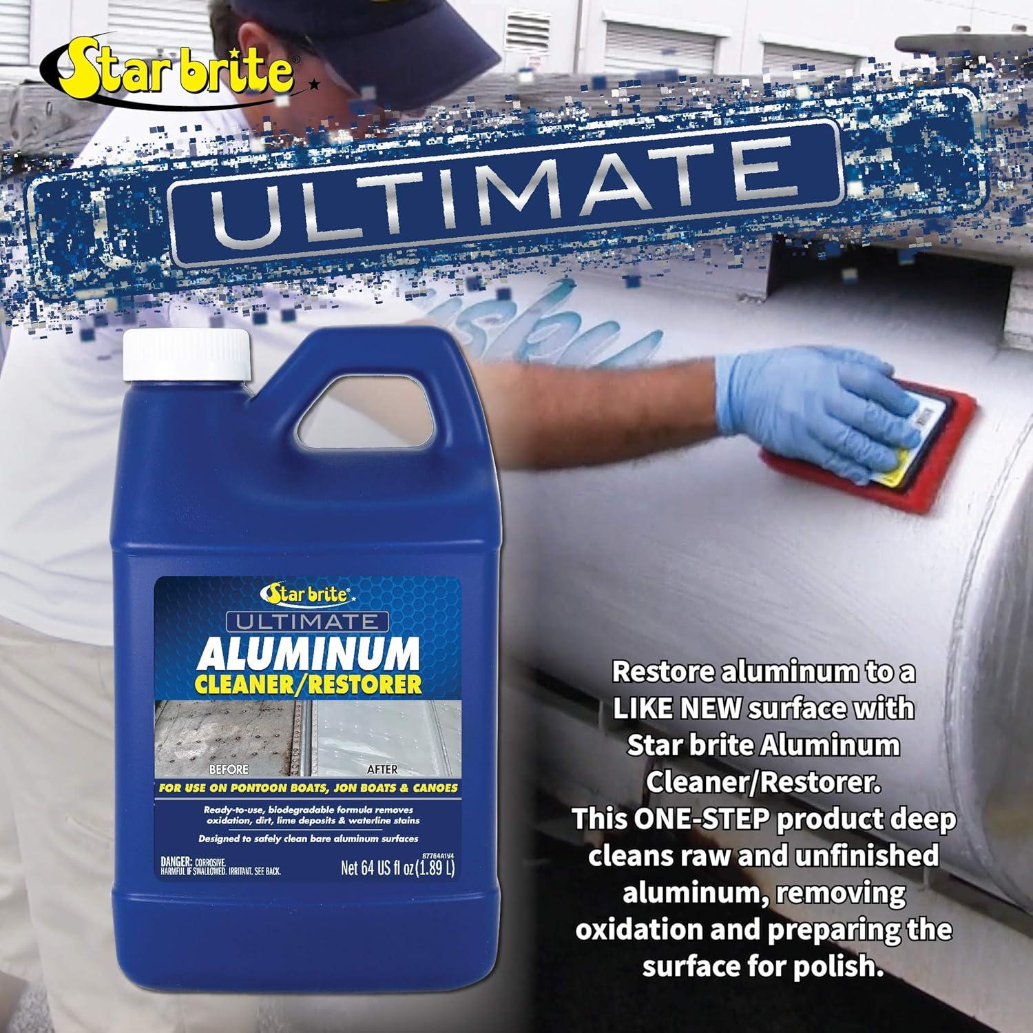 image:imageSTAR BRITE 87764 Ultimate Aluminum Cleaner amp Restorer Safely Clean Pontoon Boats Jon Boats amp Canoes 64 oz64 Oz No Sprayer