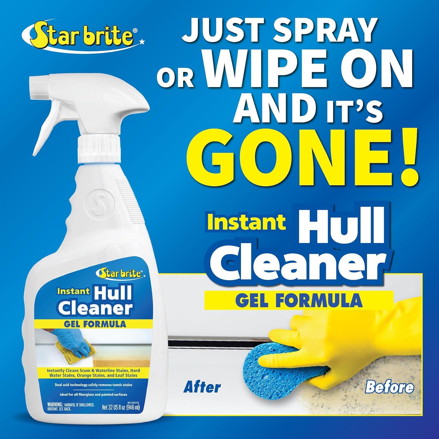 image:imageSTAR BRITE Instant Hull Cleaner 32 Oz Gel Spray Easily Remove Stains Scum Lines amp Grime on Boat Hulls Fiberglass Plastic amp Painted Surfaces Easy to Use Formula 09613232 Fl Oz Pack of 2