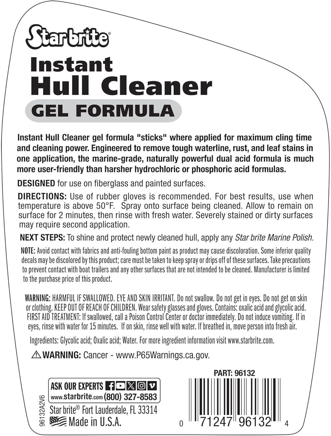 image:imageSTAR BRITE Instant Hull Cleaner 32 Oz Gel Spray Easily Remove Stains Scum Lines amp Grime on Boat Hulls Fiberglass Plastic amp Painted Surfaces Easy to Use Formula 09613232 Fl Oz Pack of 1