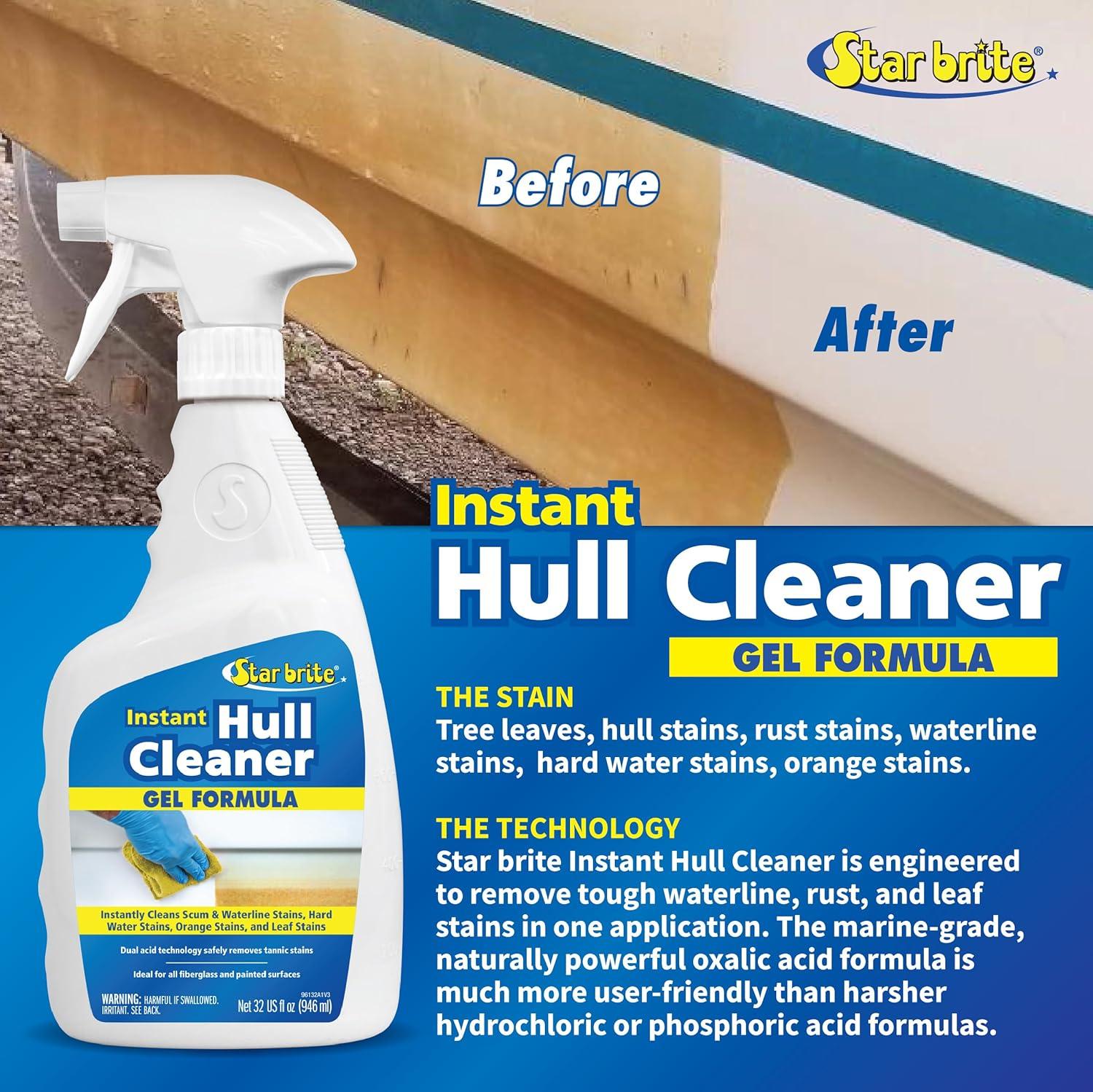 image:imageSTAR BRITE Instant Hull Cleaner 32 Oz Gel Spray Easily Remove Stains Scum Lines amp Grime on Boat Hulls Fiberglass Plastic amp Painted Surfaces Easy to Use Formula 09613232 Fl Oz Pack of 2