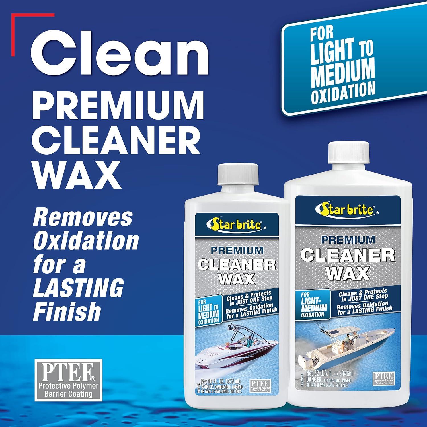 image:imageSTAR BRITE OneStep Cleaner Wax with UV Protection Removes Chalk amp Oxidation from Fiberglass Metals amp Painted Surfaces32 Ounce
