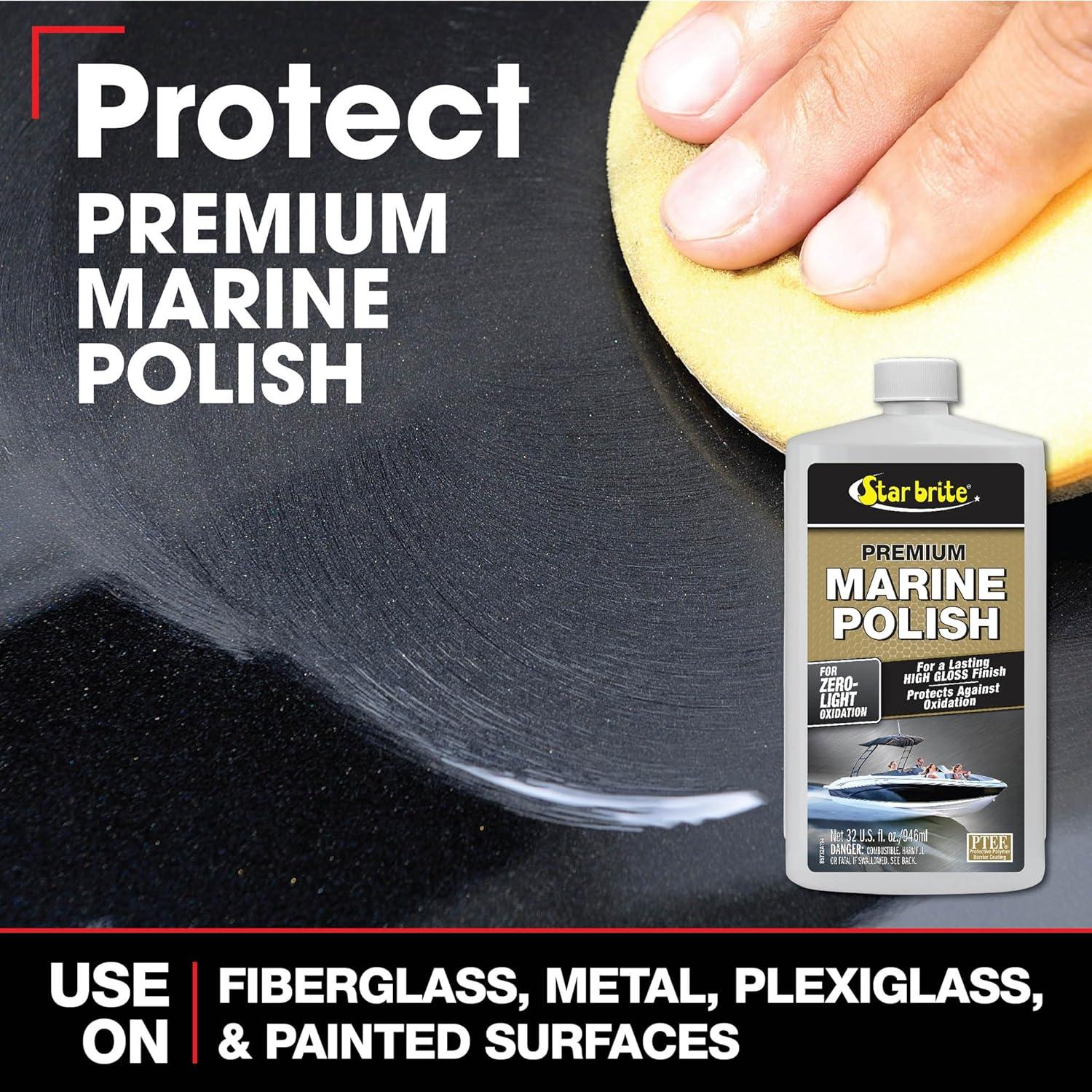 image:imageSTAR BRITE Premium Marine Polish Maximum UV Protection amp High Gloss Finish UV Inhibitors Stop Fading Chalking amp Oxidation While Repelling Water Stains amp Marine Deposits32 Ounce