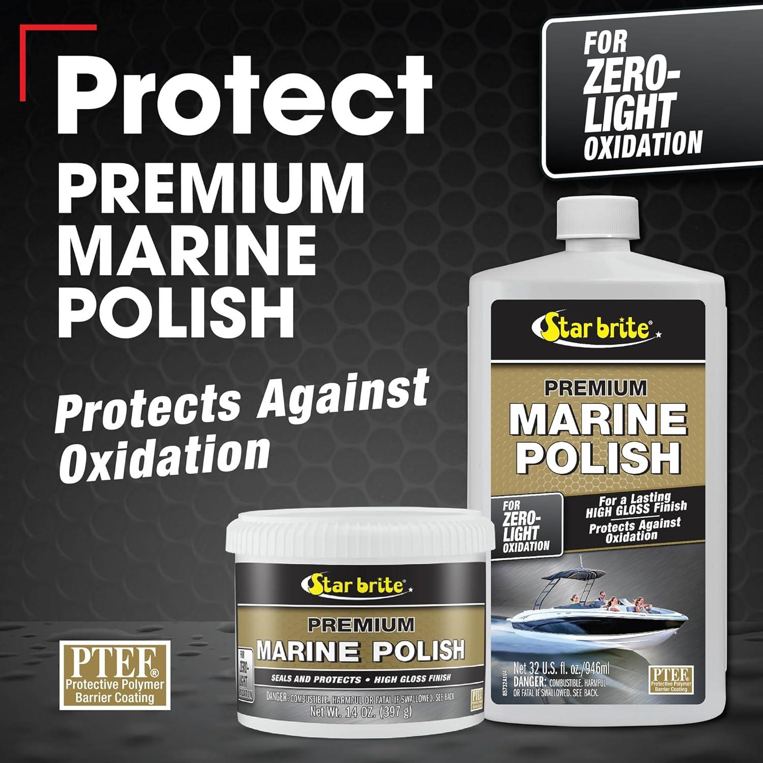 image:imageSTAR BRITE Premium Marine Polish Maximum UV Protection amp High Gloss Finish UV Inhibitors Stop Fading Chalking amp Oxidation While Repelling Water Stains amp Marine Deposits32 Ounce