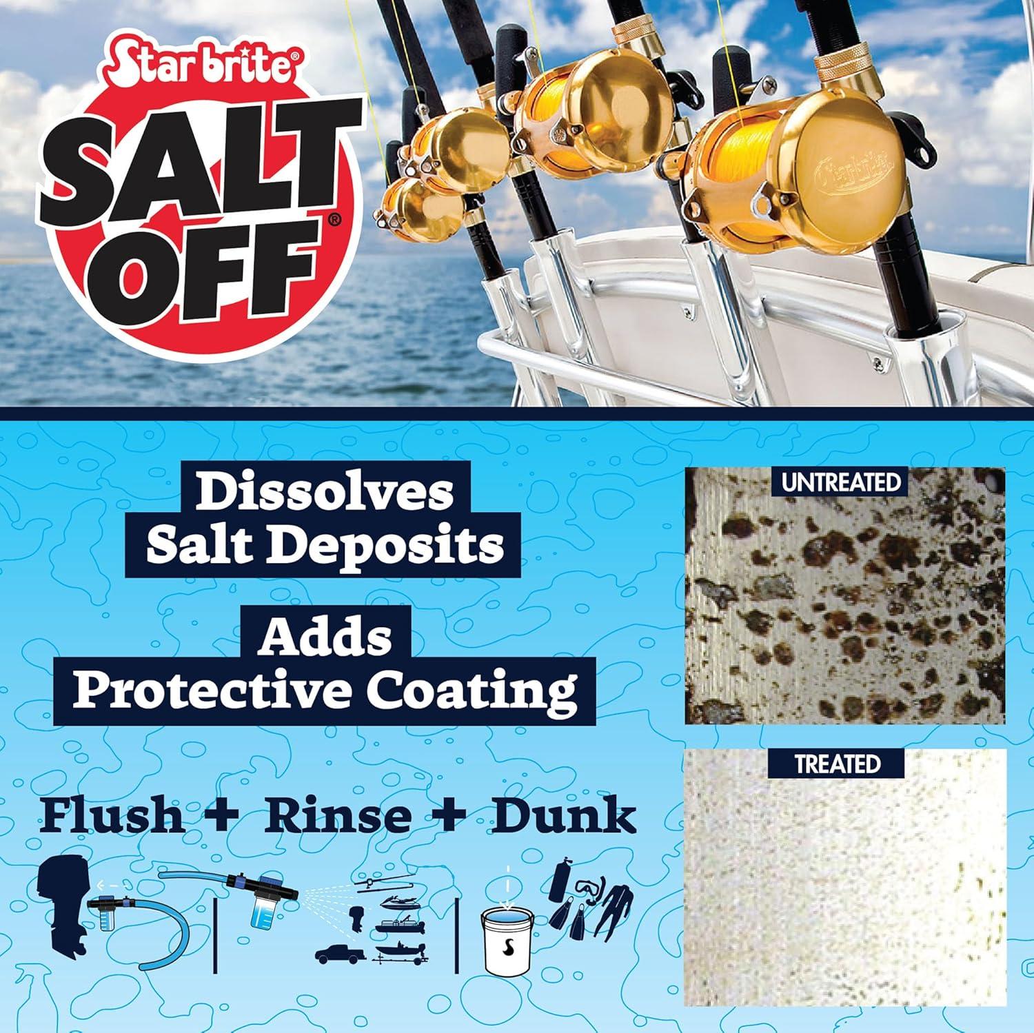 image:imageSTAR BRITE Salt Off Kit Applicator amp 32 OZ Concentrate for Marine Engine Flush amp Salt Removal on Boats Trailers Fishing Gear Dive Equipment and MoreMixerApplicator
