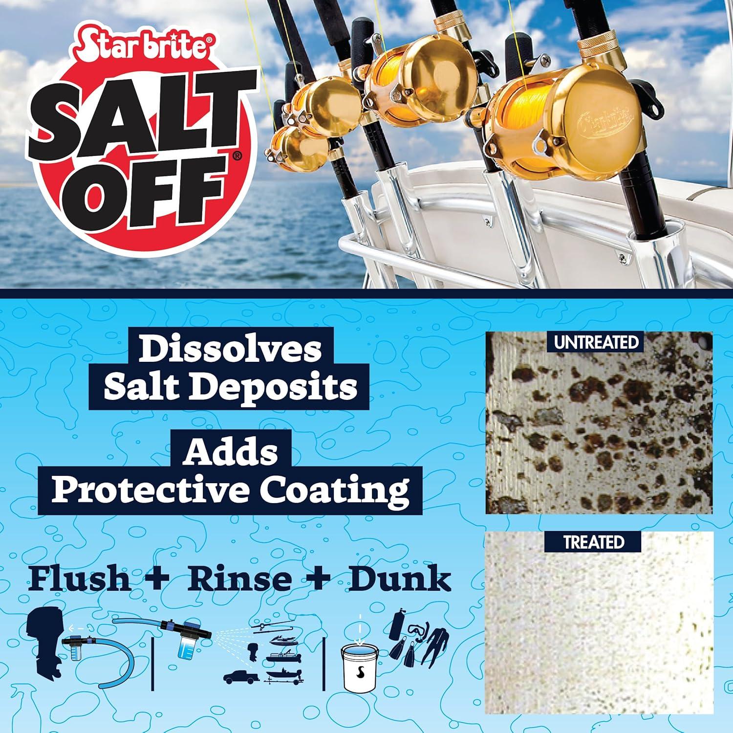 image:imageSTAR BRITE Salt Off Kit Applicator amp 32 OZ Concentrate for Marine Engine Flush amp Salt Removal on Boats Trailers Fishing Gear Dive Equipment and MoreMixerApplicator 6 Pack