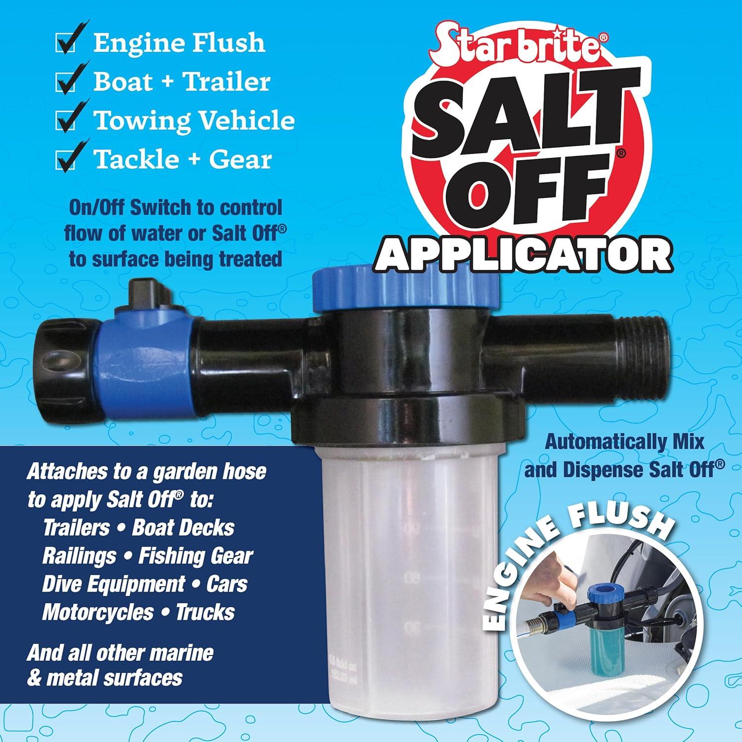 image:imageSTAR BRITE Salt Off Kit Applicator amp 32 OZ Concentrate for Marine Engine Flush amp Salt Removal on Boats Trailers Fishing Gear Dive Equipment and MoreMixerApplicator 6 Pack