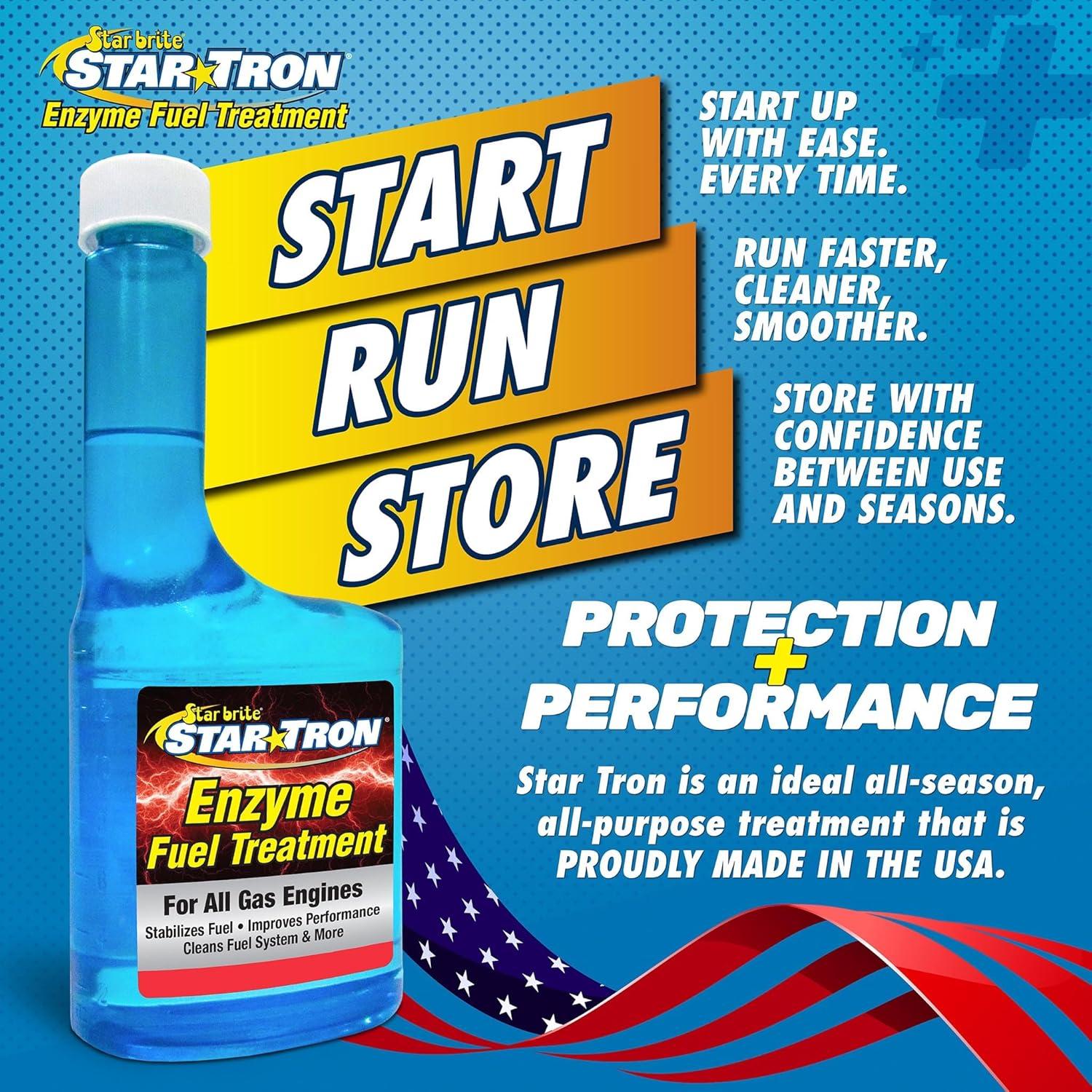 image:imageSTAR BRITE Star Tron Enzyme Fuel Treatment Concentrated Formula 32 Fl Oz Treats up to 512 Gallons Fuel Stabilizer amp Treatment Gasoline Stabilizer Star Tron Marine Enzyme Fuel Treatment16 Oz Treats 256 Gallons