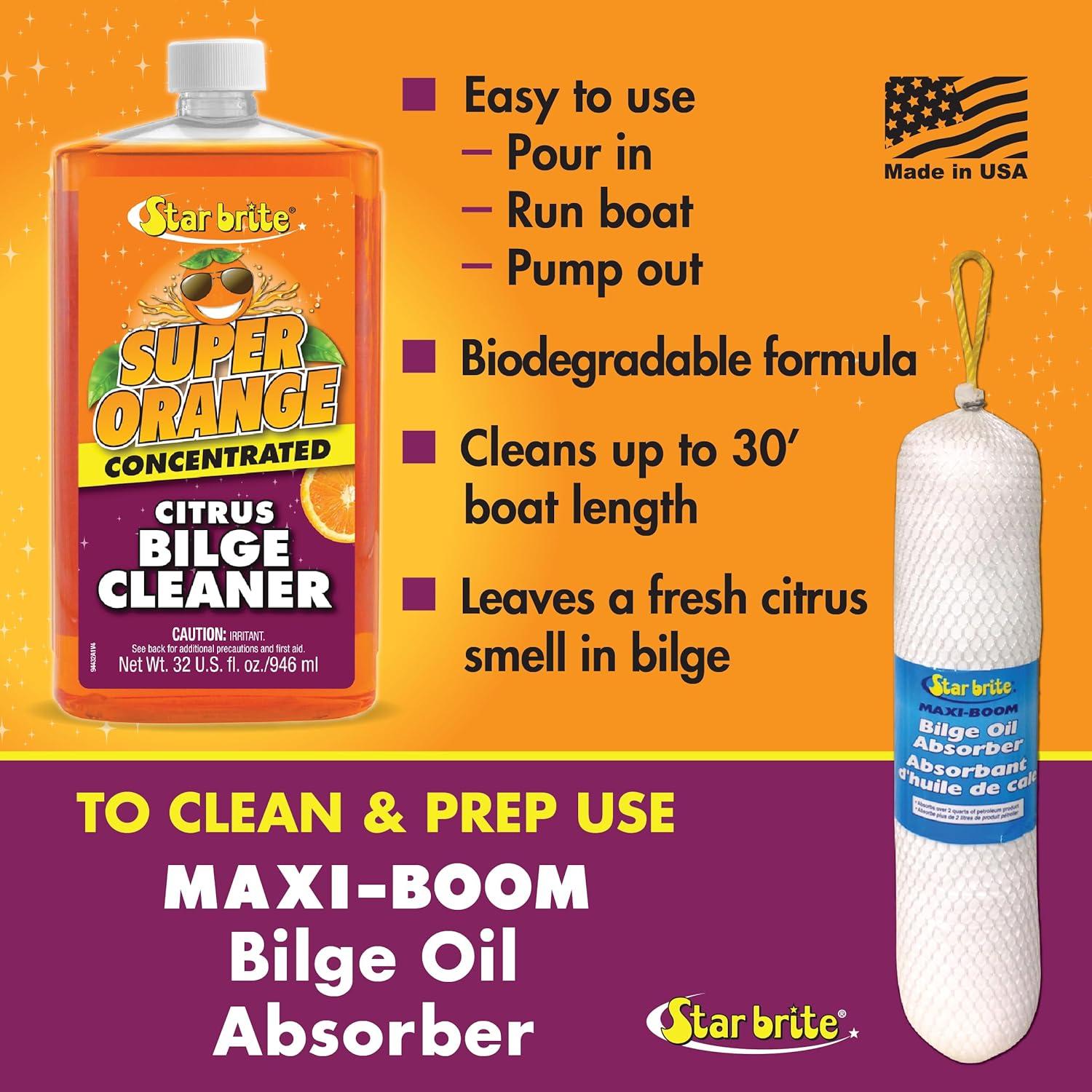 image:imageSTAR BRITE Super Orange Citrus Bilge Cleaner Biodegradable Easy to Use Pour In Run Boat Pump Out Emulsifies Oil Fuel amp Leaves Bilge Clean With a Fresh Citrus Scent1 Gallon