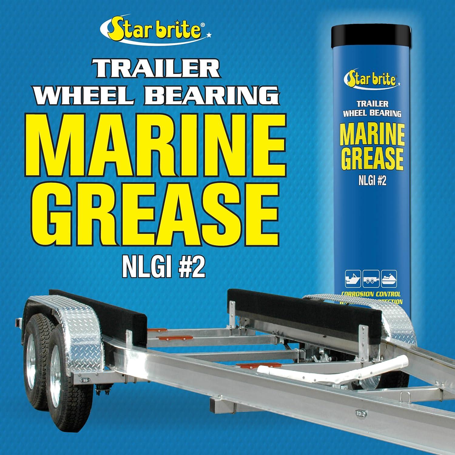 image:imageSTAR BRITE Trailer Wheel Bearing Grease NLG2 Advanced MarineGrade Protection Against Rust Corrosion amp Water Washout3 OZ 2Pack