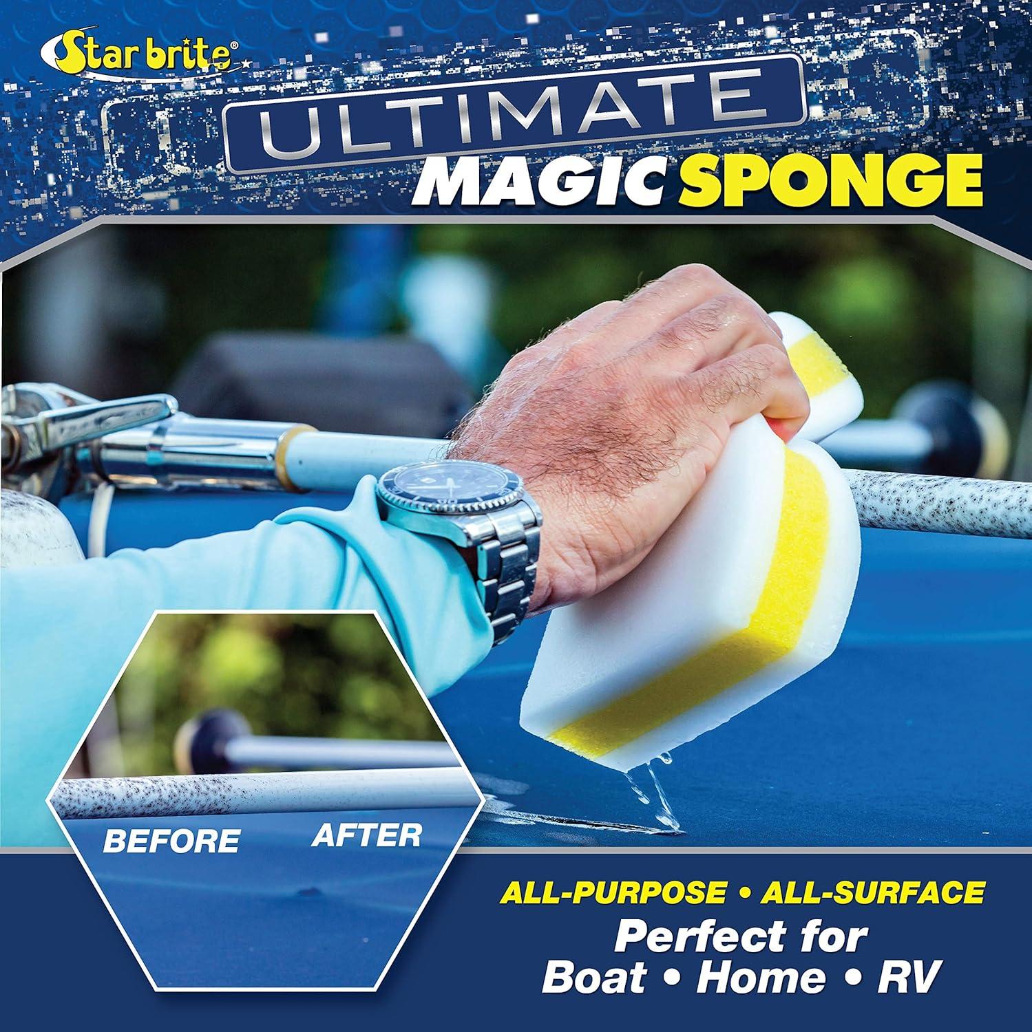 image:imageSTAR BRITE Ultimate Magic Sponge Boat Scuff Eraser Melamine Scrubber with Reinforced Core 2 Pack 041000Magic Sponge Eraser 2 Pk