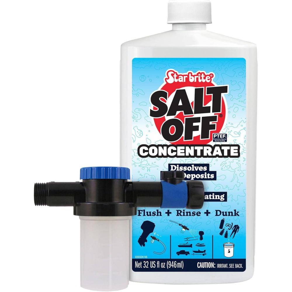 image:imageSTAR BRITE Salt Off Kit Applicator amp 32 OZ Concentrate for Marine Engine Flush amp Salt Removal on Boats Trailers Fishing Gear Dive Equipment and More32 OZ Kit