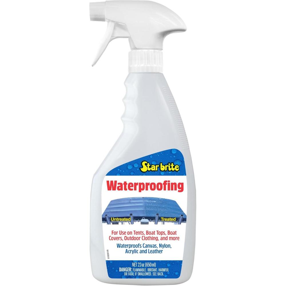 image:imageSTAR BRITE Waterproofing Spray Waterproofer Stain Repellent UV Protection for Boat Covers Car Covers Bimini Tops Tents Jackets Backpacks Boots Awnings Patio Covers amp More22 Oz Waterproof Spray