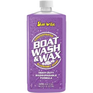 image:imageSTAR BRITE Boat Wash amp Wax  Heavy Duty Concentrate  Clean Shine amp Protect in One Easy Step  1 Ounce Makes 1 Gallon  Blueberry ScentWash  Wax