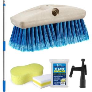 image:imageSTAR BRITE Boaters Combo Set  Boat Brush Boat Hook Telescoping Handle Boat Scuff Eraser 2 Pack amp Giant SpongeBlue  Medium