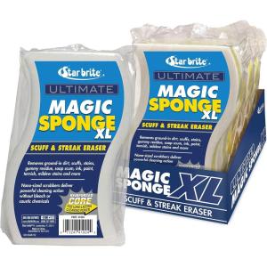 image:imageSTAR BRITE Ultimate Magic Sponge  Boat Scuff Eraser Melamine Scrubber with Reinforced Core  2 Pack 041000XL Magic Sponge Eraser 8 Pk