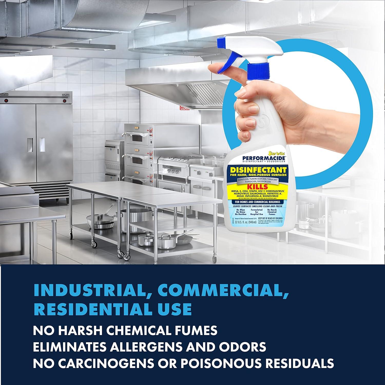 image:imagePERFORMACIDE Disinfectant Kills COVID19 Virus in 30 Seconds No Rinse No Wipe No Residue Just Add Water Gallon Kit with 3 Refill Pouches amp Sprayer 10200032 OZ Starter Kit