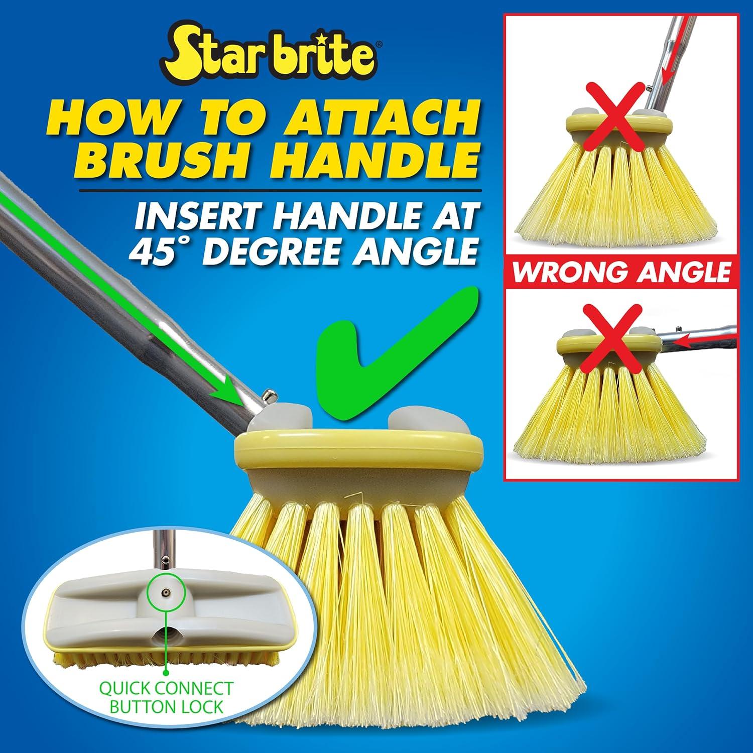 image:imageSTAR BRITE 8 Premium Cleaning Brush Synthetic Wood Block with HighDensity Star Prene Fibers for Smooth amp Painted Surfaces Fits Star brite ExtendABrush Handles Soft Bristle Yellow 040170Blue
