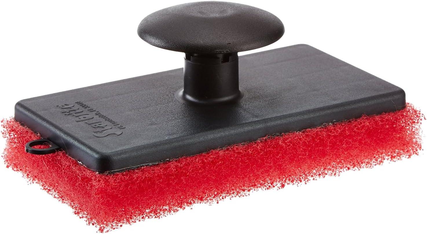 image:imageSTAR BRITE AllPurpose Medium Red Scrubber Pad Available in Medium Fine amp Coarse Textures with Ergonomic Handle for Boats Teak and Outdoor Cleaning 040021POne Size Pack of 6