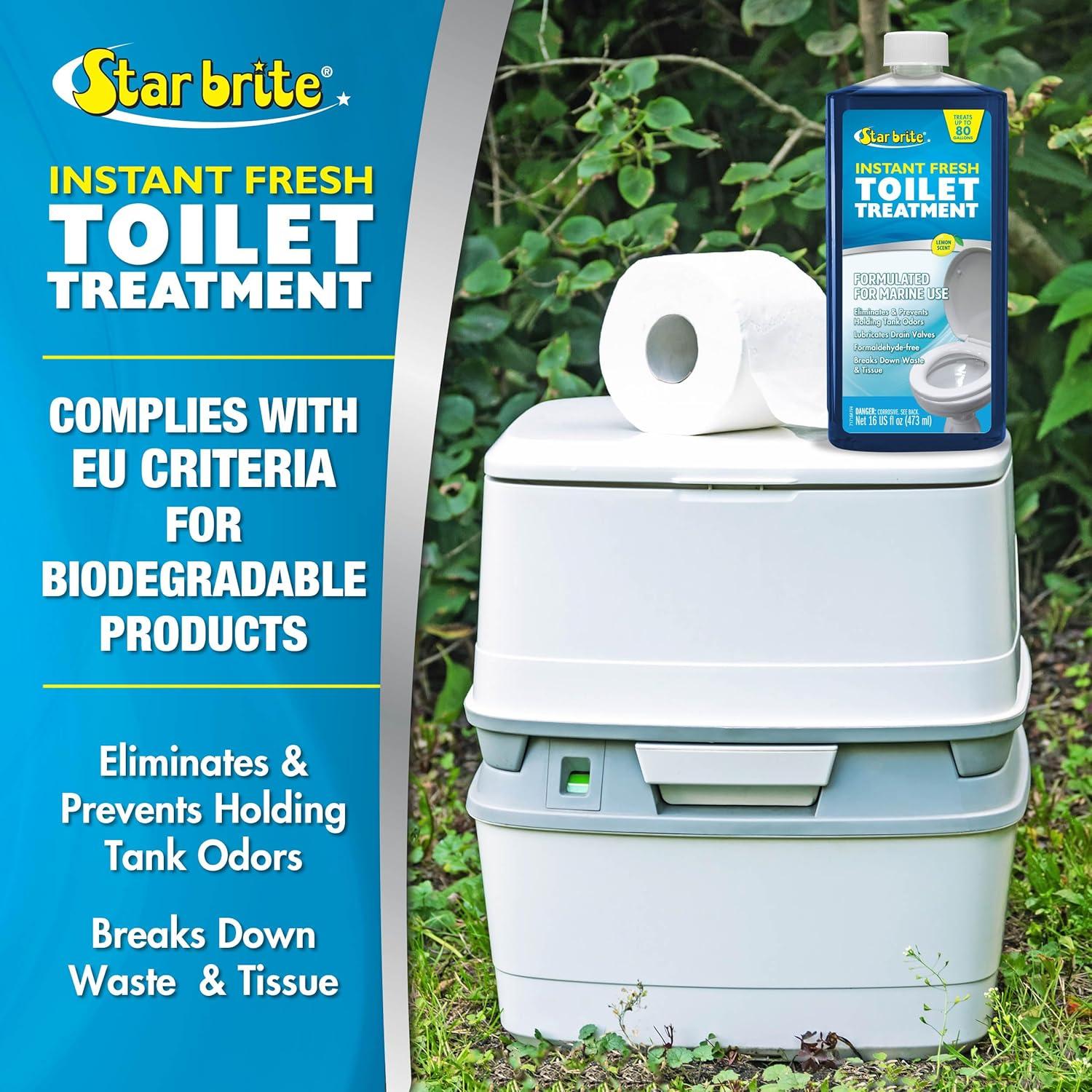 image:imageSTAR BRITE Instant Fresh Toilet Treatment Concentrate Eliminates amp Prevents Holding Tank Odors Biodegradable Lemon Scent 16 OZ 071716Clear