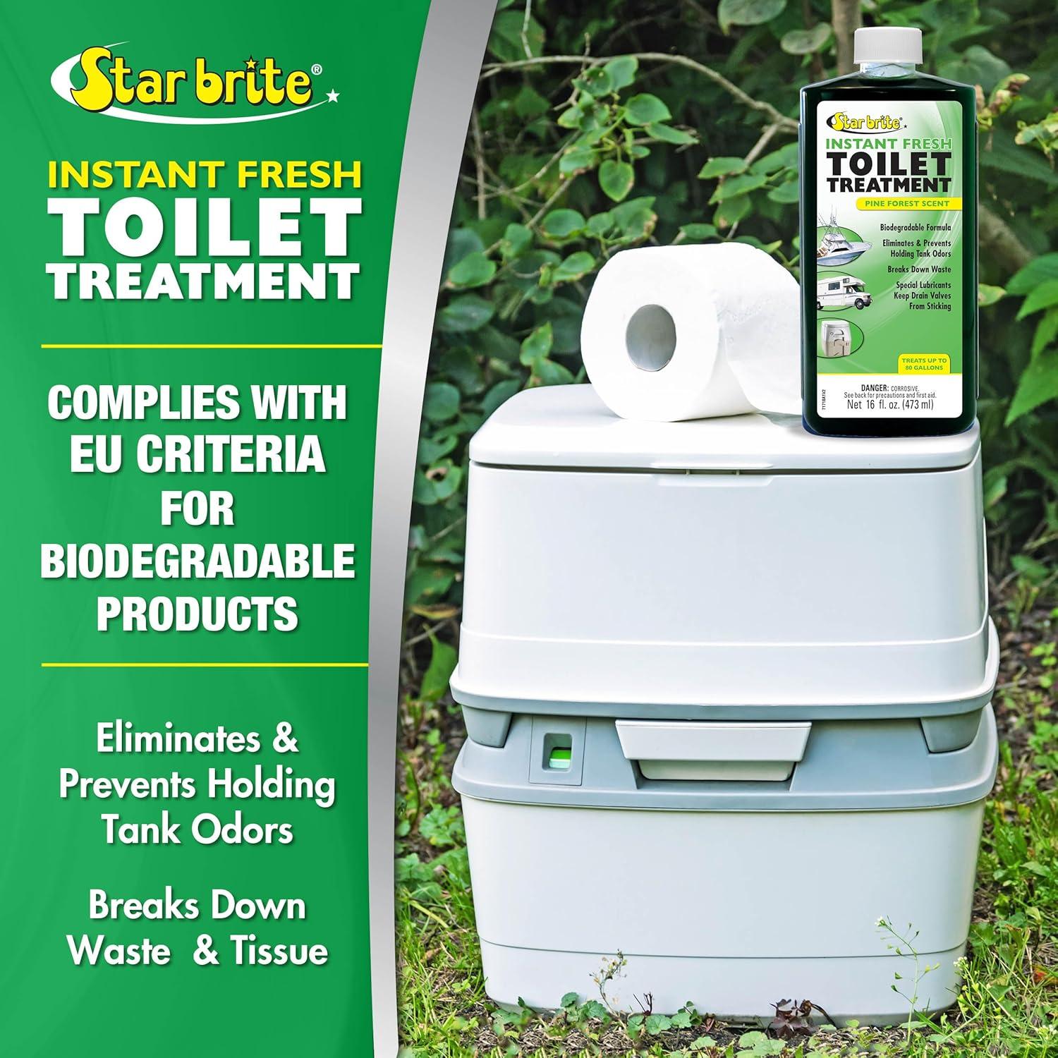 image:imageSTAR BRITE Instant Fresh Toilet Treatment Concentrate Eliminates amp Prevents Holding Tank Odors Biodegradable Lemon Scent 16 OZ 071716Clear