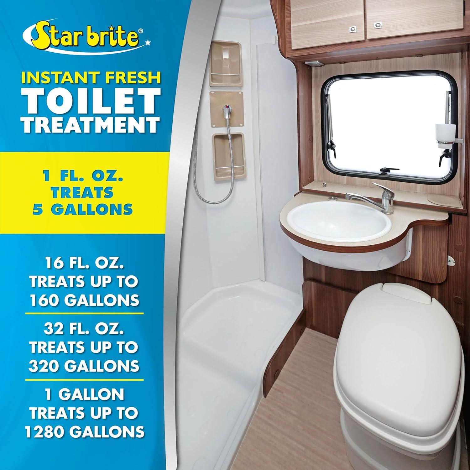image:imageSTAR BRITE Instant Fresh Toilet Treatment Concentrate Eliminates amp Prevents Holding Tank Odors Biodegradable Lemon Scent 16 OZ 071716Clear