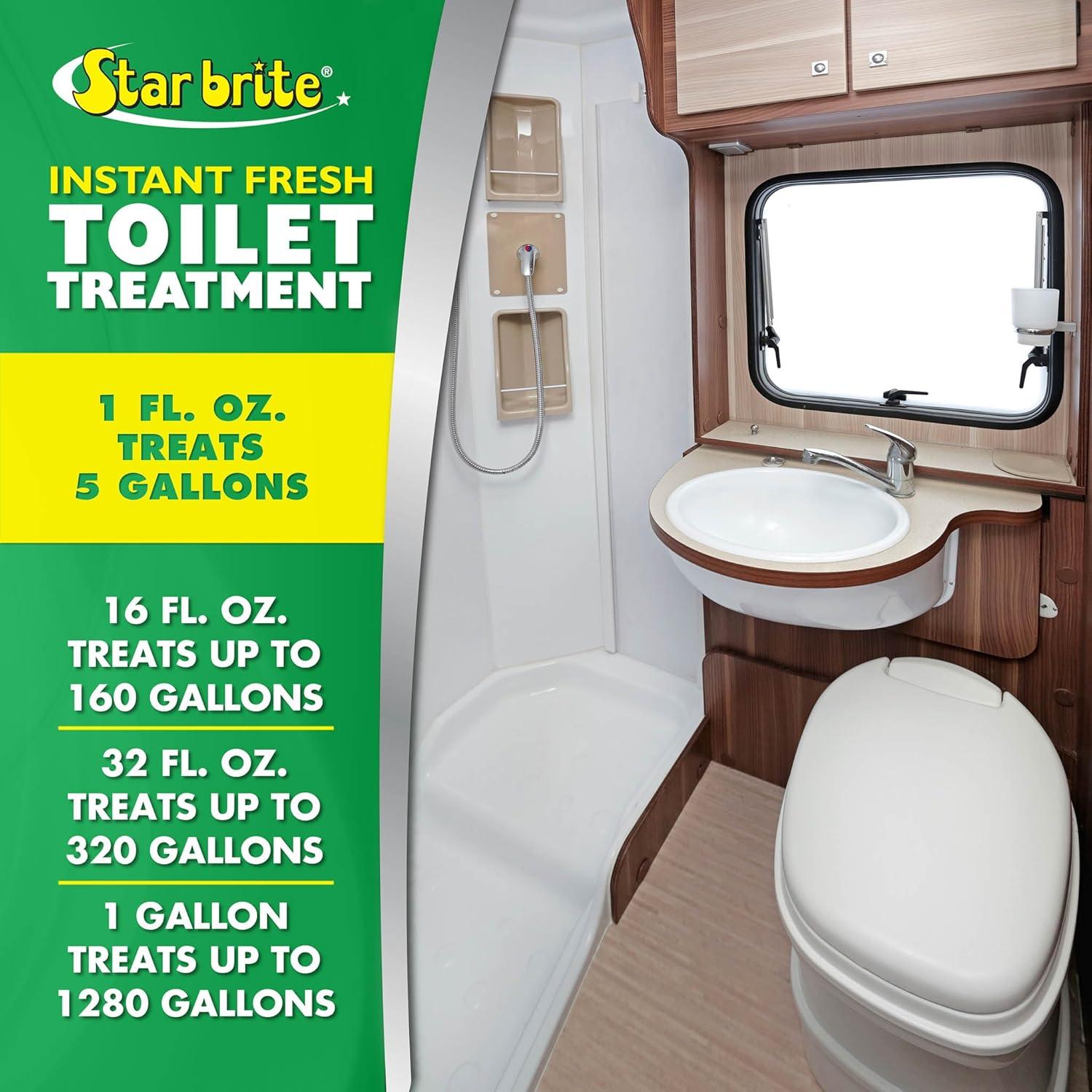 image:imageSTAR BRITE Instant Fresh Toilet Treatment Concentrate Eliminates amp Prevents Holding Tank Odors Biodegradable Lemon Scent 16 OZ 071716Clear