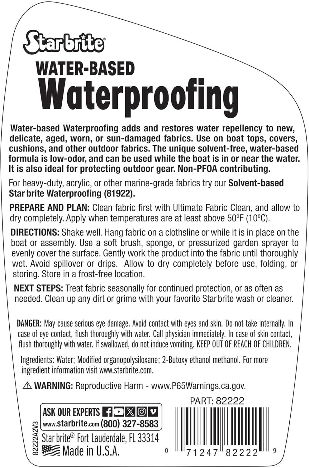 image:imageSTAR BRITE LowOdor WaterBased Waterproofing Adds And Restores WaterRepellency And UV Protection To New Delicate Aged Worn Or SunDamaged Fabrics22 Oz Spray