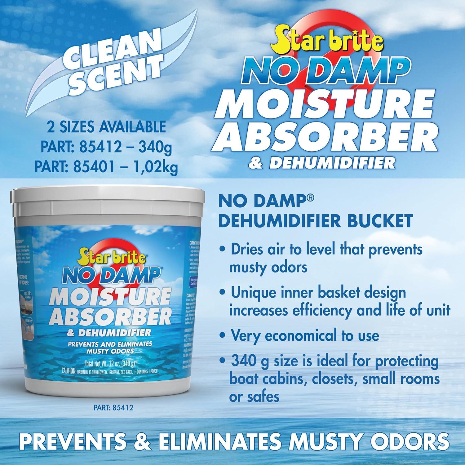 image:imageSTAR BRITE No Damp Moisture Absorber amp Dehumidifier Simple Portable Humidity Control for Boats RVs Seasonal Homes amp More Prevent Musty Odor amp Moisture Damage36 OZ Bucket