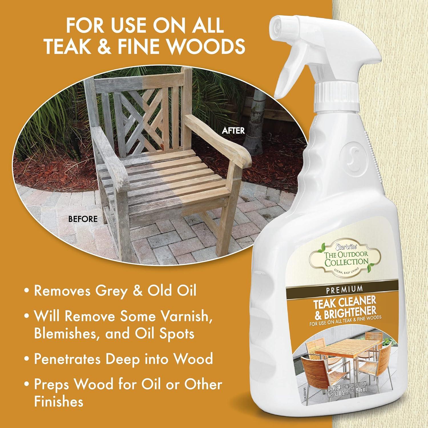 image:imageSTAR BRITE Outdoor Collection Premium Golden Teak Oil for Use On All Teak amp Fine Woods Ultimate Protection from Sun amp Harsh Weather 16 OZ 052216Complete Kit