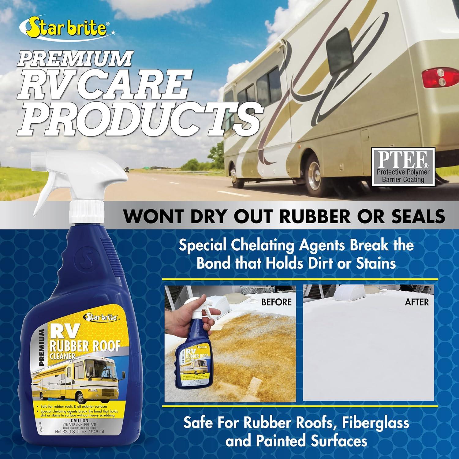 image:imageSTAR BRITE Premium RV Rubber Roof Cleaner Effortless Cleaning for Camper Roofs Fiberglass amp Painted Surfaces128 Oz Gallon