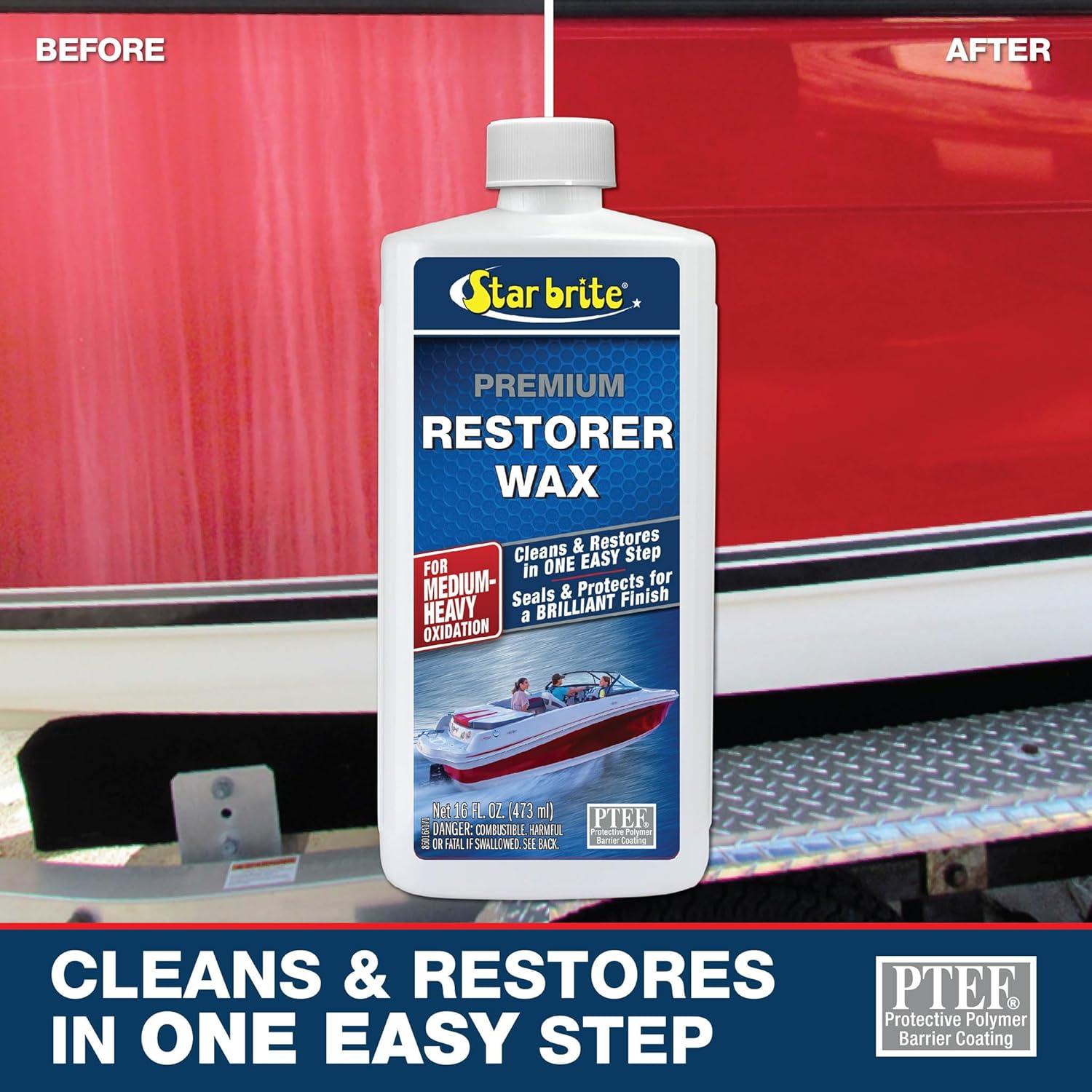 image:imageSTAR BRITE Premium Restorer Wax For Medium to Heavy Oxidation Cleans amp Restores in One Easy Step Seals amp Protects for a Brilliant Finish16 Ounce