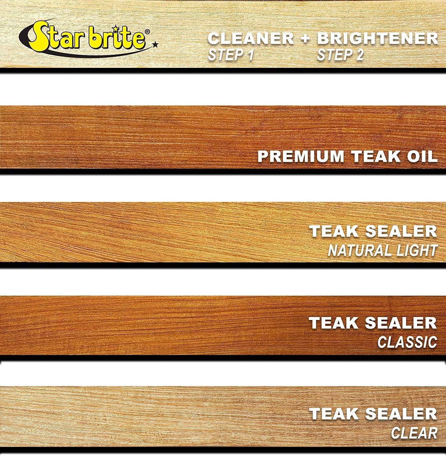 image:imageSTAR BRITE Premium Teak Cleaner Restore Renew amp Refresh Old Weathered Gray Teak Furniture amp Other Fine Woods Step 116 OZ 08141616 oz