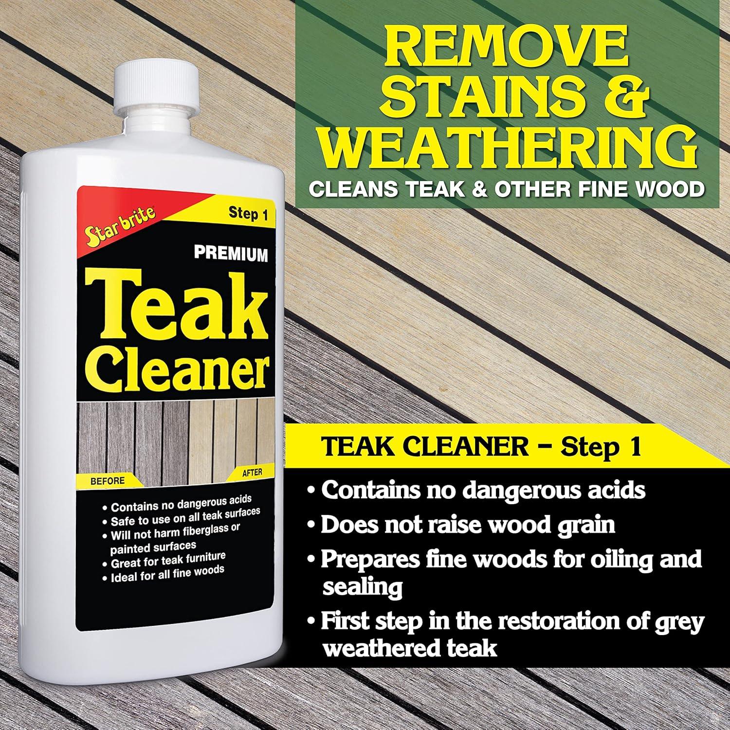 image:imageSTAR BRITE Premium Teak Cleaner Restore Renew amp Refresh Old Weathered Gray Teak Furniture amp Other Fine Woods Step 116 OZ 08141632 oz