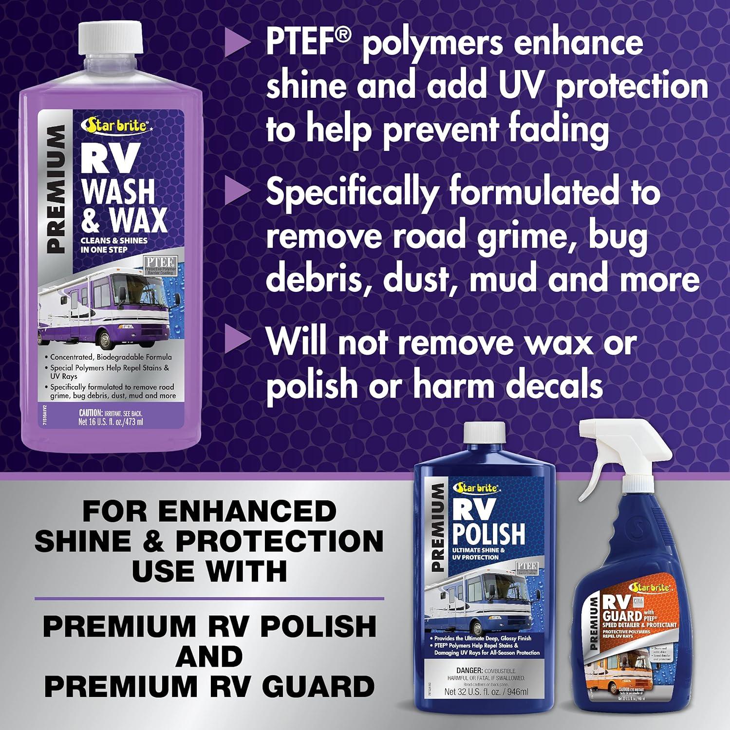 image:imageSTAR BRITE RV Wash amp Wax OneStep Concentrated Cleaner UV Protection Ideal for RV Camper Cleaning 16 OZ 071516P128 Oz Gallon