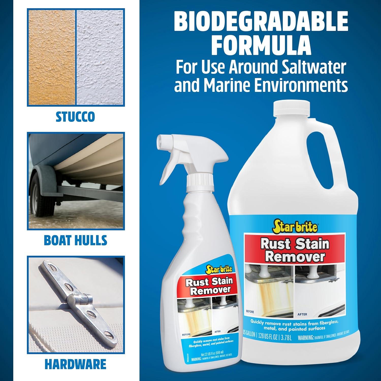 image:imageSTAR BRITE Rust Stain Remover Spray Instantly Dissolve Corrosion Stains on Fiberglass Vinyl Fabric Metal amp Painted Surfaces Also Removes Sprinkler Stains 22 Ounces 089222SSSpray 22 Oz 089222SS