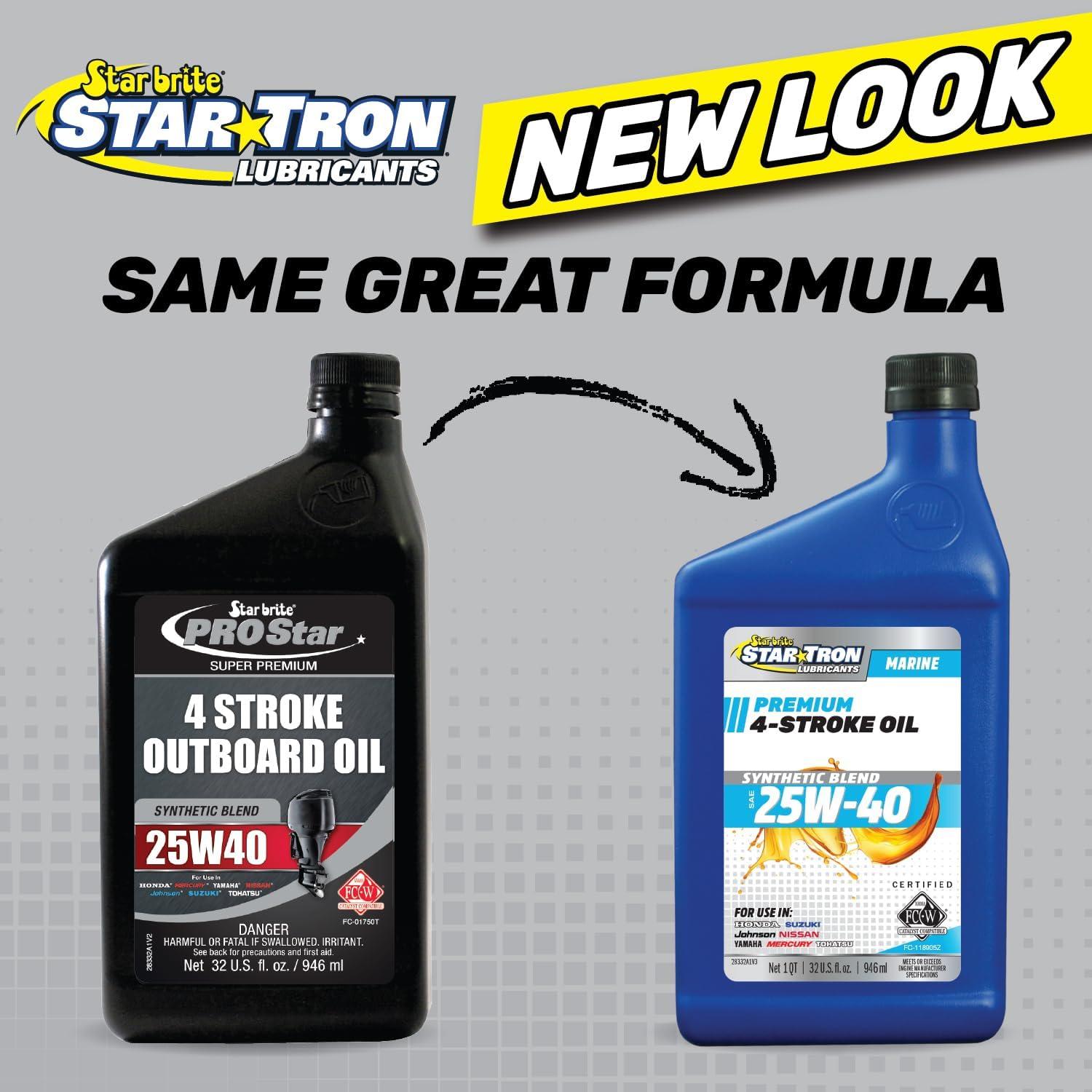 image:imageSTAR BRITE Star Tron Premium 4 Stroke Marine Oil 10W30 Synthetic Blend Engine Oil for Outboards Gasoline Inboards amp Stern Drives NMMA FCW Certified 1 GAL 02810025w40