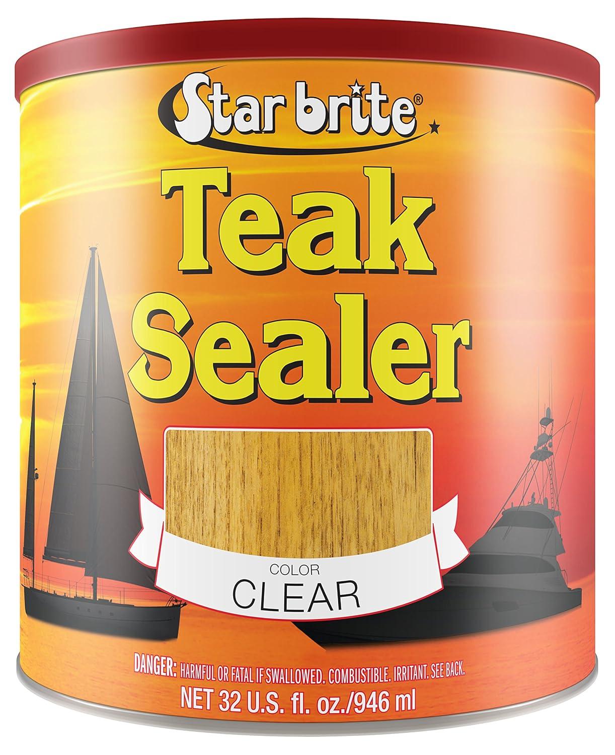image:imageSTAR BRITE Teak Sealer No Drip No Splash Formula OneCoat Durable Protection for All Fine Woods Perfect for Outdoor Furniture amp Marine Use Classic Teak 32 OZ 088032Clear