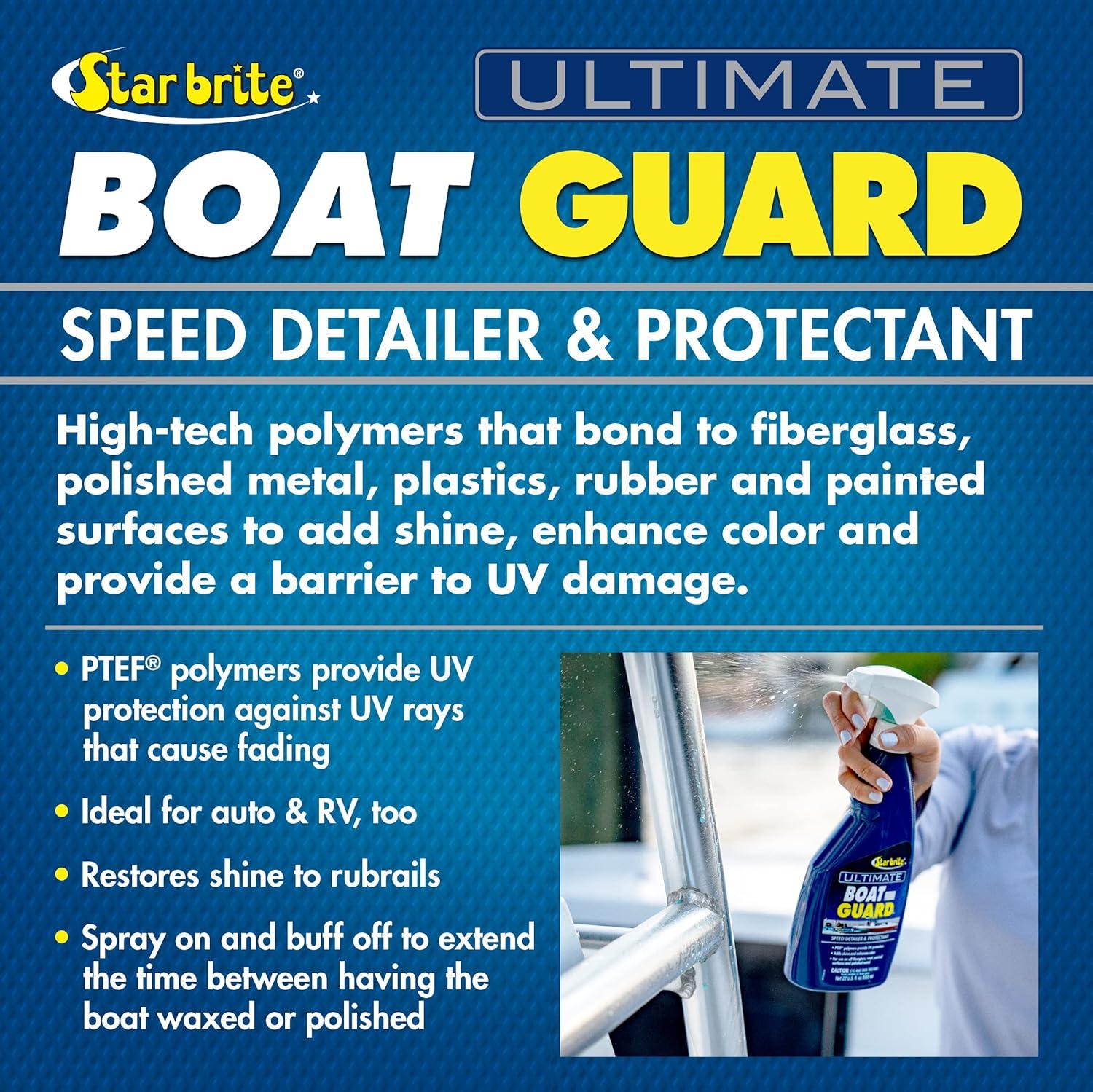 image:imageSTAR BRITE Ultimate Boat Guard Speed Detailer amp Protectant Spray HighGloss UV Protection for Marine Surfaces Easy Spray On Wipe Off Formula32 oz