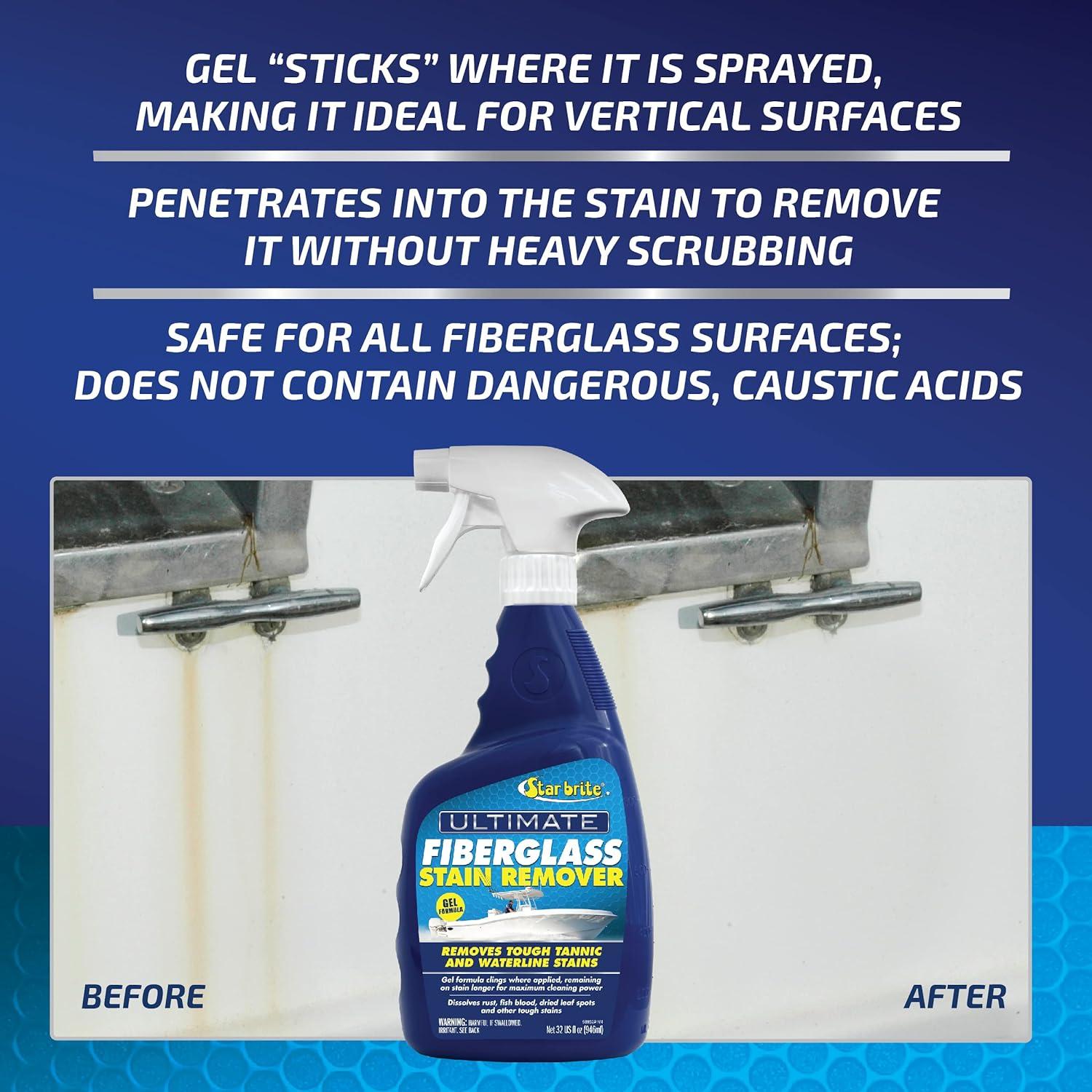 image:imageSTAR BRITE Ultimate Fiberglass Stain Remover EasytoUse Marine Grade Solution to Eliminate Tough Rust Leaf amp Waterline Stains for Boats and More Maximum Cleaning Power Gel Spray16 Oz Gel Spray