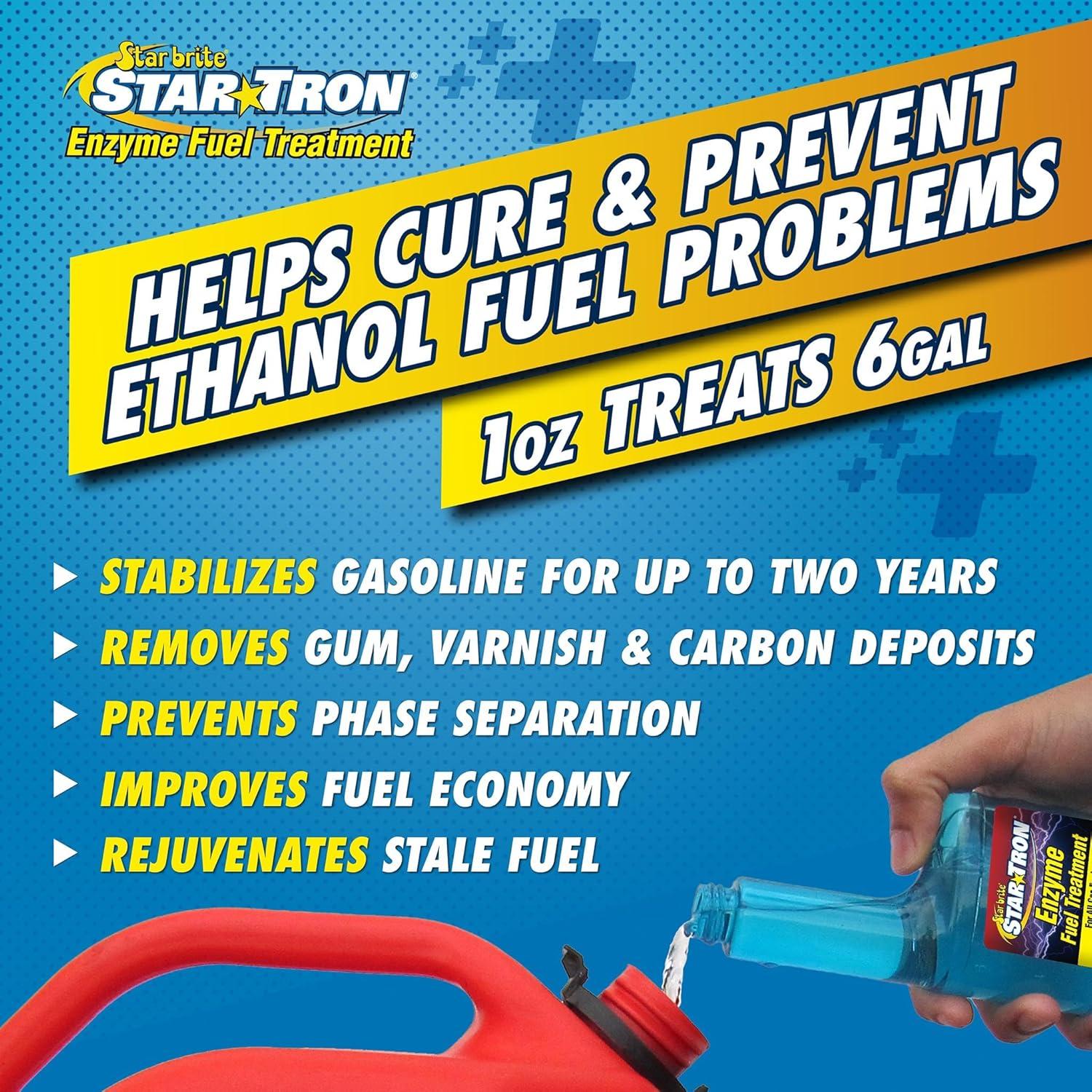 image:imageStar Tron Enzyme Fuel Treatment Small Engine Formula Gas Additive Rejuvenates amp Stabilizes Old Gasoline Cures amp Prevents Ethanol Problems8 fl oz