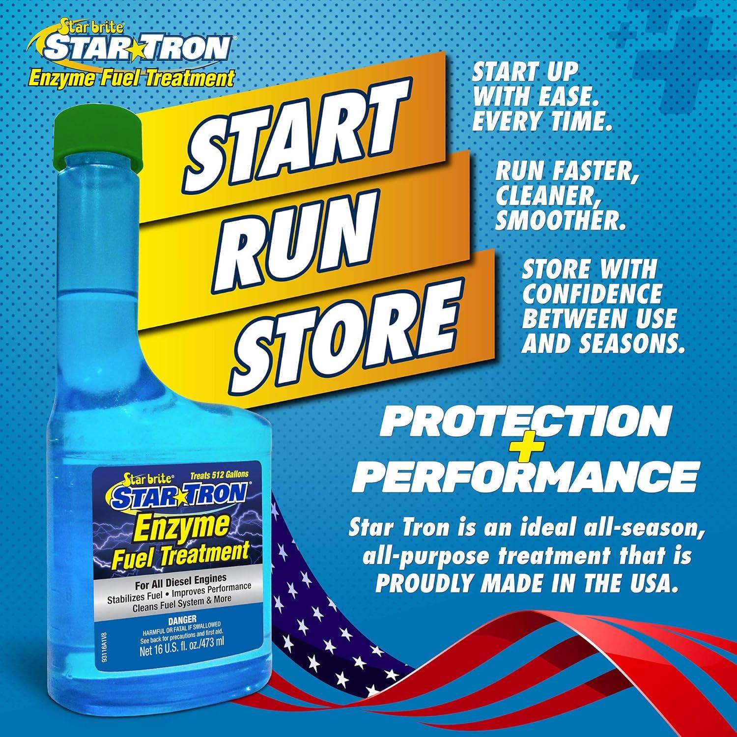 image:imageStar Tron Super Concentrated Diesel Formula Enzyme Fuel Treatment for Enhanced Engine Performance 1 Oz Treats 32 Gallons Stabilize amp Rejuvenate Diesel Biodiesel amp All Regular Gasoline8 Oz Treats 252 Gallons