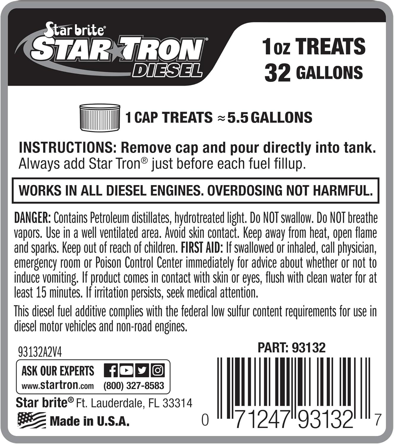image:imageStar Tron Super Concentrated Diesel Formula Stabilize amp Rejuvenate Diesel Biodiesel amp All Regular Gasoline 1 Oz Treats 32 Gallons32 oz