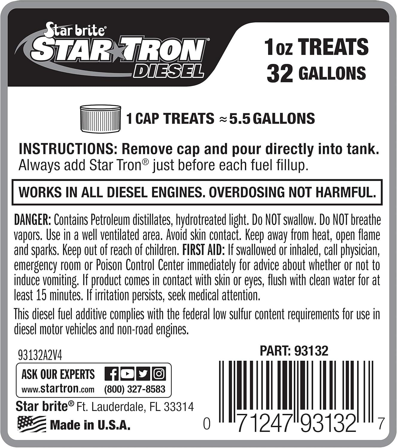 image:imageStar Tron Super Concentrated Diesel Formula Stabilize amp Rejuvenate Diesel Biodiesel amp All Regular Gasoline 1 Oz Treats 32 Gallons32 oz