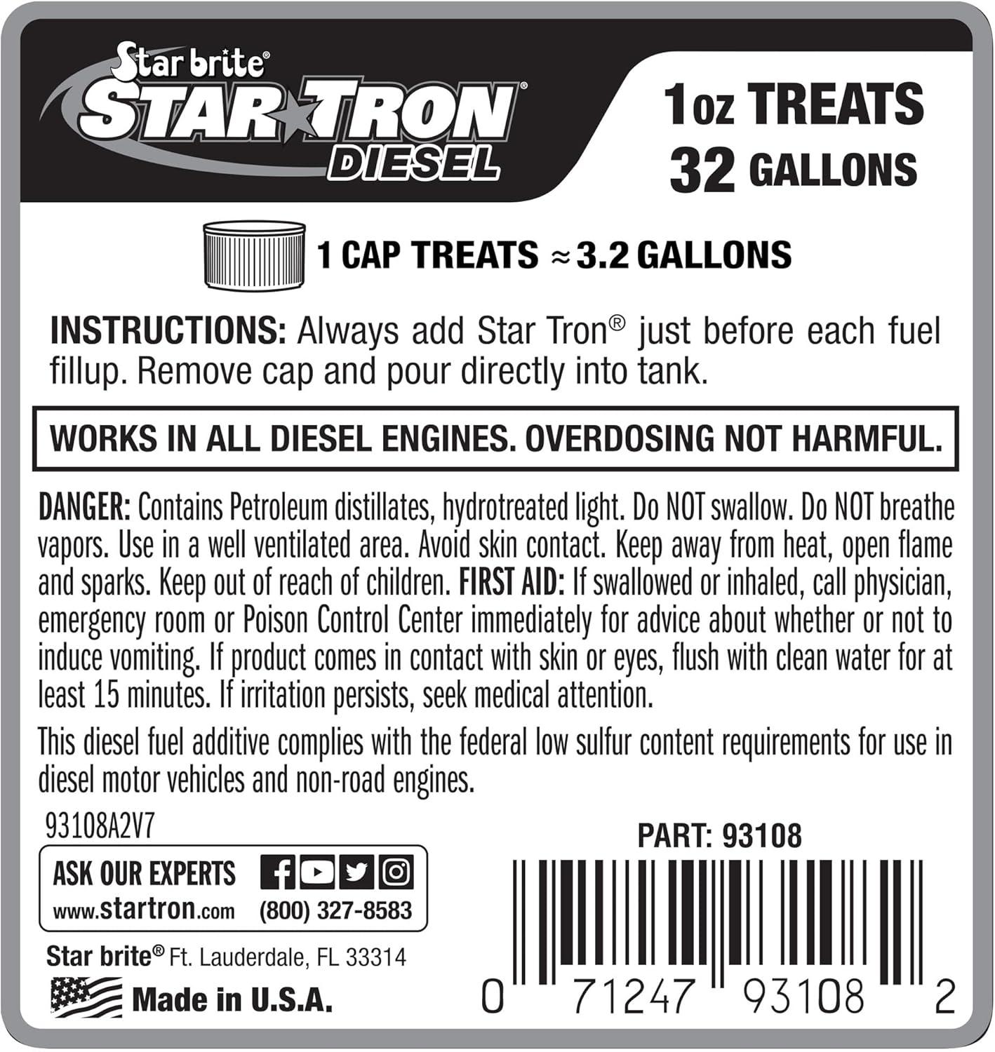 image:imageStar Tron Super Concentrated Diesel Formula Stabilize amp Rejuvenate Diesel Biodiesel amp All Regular Gasoline 1 Oz Treats 32 Gallons8 oz