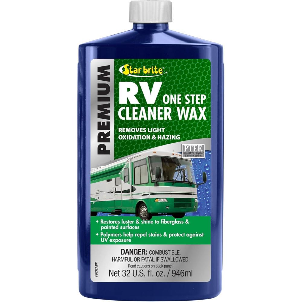 image:imageSTAR BRITE Premium RV One Step Cleaner Wax Cleans Protects amp Enhances RVs Restores Color amp Shine UV Inhibitors Ideal for Scuff Marks Use by Hand or Buffer