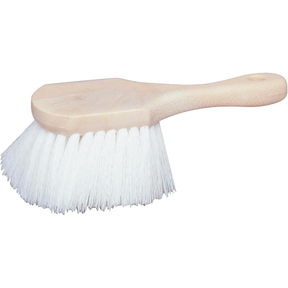 image:imageStar Brite Utility Scrub Brush MarineGrade HeavyDuty Stiff Bristled Scrubber Extra Long Flagged Bristles for More Cleaning Power in Hard to Reach AreasShort Handle Brush