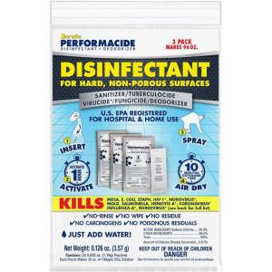 image:imagePERFORMACIDE Disinfectant  Kills COVID19 Virus in 30 Seconds  No Rinse No Wipe No Residue  Just Add Water  Gallon Kit with 3 Refill Pouches amp Sprayer 10200032 OZ 3 Pack Refill