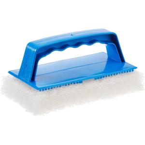 image:imageSTAR BRITE Medium Red Scrub Pad with Interchangeable Handle  Versatile Cleaning for Most Tasks Including Aluminum Restoration Teak amp Fine Wood Cleaning Red Medium 040130Fine White