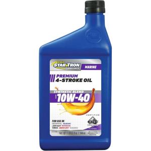 image:imageSTAR BRITE Star Tron Premium 4 Stroke Marine Oil  10W30  Synthetic Blend Engine Oil for Outboards Gasoline Inboards amp Stern Drives  NMMA FCW Certified 1 GAL 02810010w40